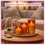 Pack x3 Unidades de Velas LED con Control Remoto Símil Cera - Image 4