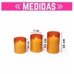 Pack x3 Unidades de Velas LED con Control Remoto Símil Cera - Image 2