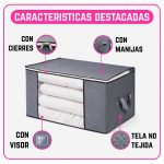Bolsa Organizadora Extra Grande para Ropa Plegable con Visor Frontal, Cierre y Manijas - Image 5