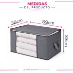 Bolsa Organizadora Extra Grande para Ropa Plegable con Visor Frontal, Cierre y Manijas - Image 3