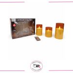 Set x3 Unidades de Velas LED con Control Remoto Símil Cera - Image 3