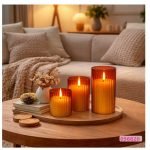Pack x3 Unidades de Velas LED con Control Remoto Símil Cera