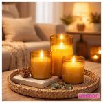 Set x3 Unidades de Velas LED con Control Remoto Símil Cera