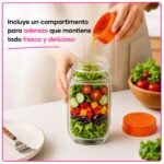 Frasco Ensalada Hermético con Capas Verticales y Tapa Bowl - Imagen 7