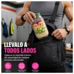 Frasco Ensalada Hermético con Capas Verticales y Tapa Bowl - Imagen 6