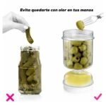 Contenedor Hermético Para Pepinillos Y Aceitunas Sin Goteo - Imagen 6