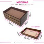 Alhajero Organizador de Joyas/Accesorios con Tres Cajones y Divisores - Image 3