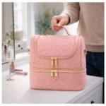 Maletín Organizador Esmaltes/Maquillaje de 2 niveles con Bolsillos y Correa Ajustable - Image 6