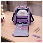 Maletín Organizador Esmaltes/Maquillaje con 48 Compartimentos, Bolsillos y Correa Ajustable