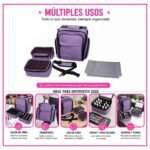 Maletín Organizador Esmaltes/Maquillaje con 48 Compartimentos, Bolsillos y Correa Ajustable - Image 6