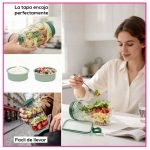 Frasco Ensalada Hermético con Capas Verticales y Tapa Bowl - Imagen 4