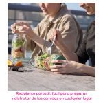 Frasco Ensalada Hermético con Capas Verticales y Tapa Bowl - Imagen 9