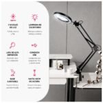 Lámpara De Escritorio Con Lupa Y Luz Led Regulable - Imagen 8