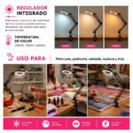 Lámpara De Escritorio Con Lupa Y Luz Led Regulable - Imagen 4
