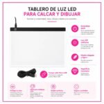 Tablero de Luz LED para Calcar, Dibujar y Diseñar Micro-USB - Imagen 3
