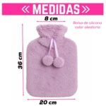 Bolsa De Agua Caliente Con Funda Removible Alivio Dolores - Imagen 2