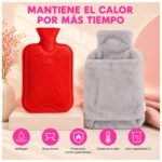 Bolsa de Agua Caliente 2 Litros Con Funda de Peluche Tapa a Rosca - Imagen 7