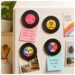 Imanes Decorativos con Diseño de Discos de Vinilo Retro – Set x4 - Imagen 7