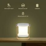 Lámpara Inalámbrica Pie de Madera Fuelle Plegable - Imagen 4