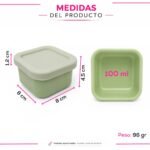 Set de 4 Contenedores Tuppers de Silicona Reutilizables Multiusos - Imagen 3