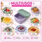 Set de 4 Contenedores Tuppers de Silicona Reutilizables Multiusos - Imagen 7