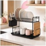 Organizador Secaplatos Doble Nivel Para Cocina Moderna - Imagen 6