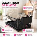 Organizador Secaplatos Doble Nivel Para Cocina Moderna - Imagen 4