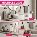 Pack 4 Accesorios Para Baño Adhesivos Sin Taladro Hogar - Imagen 9