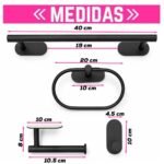 Pack 4 Accesorios Para Baño Adhesivos Sin Taladro Hogar - Imagen 2