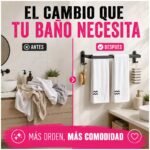 Barral Para Toallas De Pared Simple Diseño Moderno Y Funcional - Imagen 6