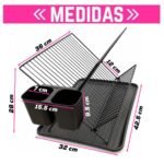 Escurreplatos Secaplatos Escurridor Plegable Negro Tijera - Imagen 2