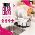 Escurridor De Platos Con Bandeja Drenaje Y Porta Cubiertos - Imagen 5