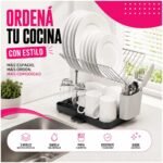 Escurridor De Platos Con Bandeja Drenaje Y Porta Cubiertos - Imagen 8