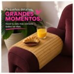 Soporte Flexible para Apoyabrazos de Sofá en Bambú para Snacks y Bebidas - Imagen 8