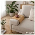 Soporte Flexible para Apoyabrazos de Sofá en Bambú para Snacks y Bebidas