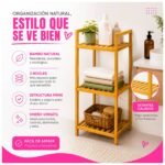 Estante Organizador de Bambú con 3 Niveles - Imagen 5