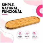 Bandeja Bambú Bamboo Ovalada Multiuso Para Cocina Y Hogar - Imagen 9