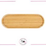 Bandeja Bambú Bamboo Ovalada Multiuso Para Cocina Y Hogar - Imagen 3
