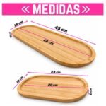 Set De 2 Bandejas Bambú Ovaladas Para Organizar Y Decoración - Imagen 2