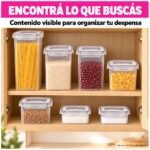Set 7 Frascos Herméticos Apilables Organizadores de Cocina o Despensa - Imagen 6