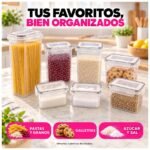 Set 7 Frascos Herméticos Apilables Organizadores de Cocina o Despensa - Imagen 8