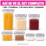Set 7 Frascos Herméticos Apilables Organizadores de Cocina o Despensa - Imagen 9