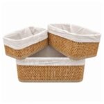 Canastos Organizadores Bambú Bamboo Armables Set de 3 Hogar - Imagen 9