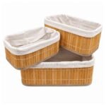 Canastos Organizadores Bambú Bamboo Armables Set de 3 Hogar - Imagen 10