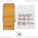 Kit De 4 Canastos Organizadores Bambú Bamboo Plegables Hogar - Imagen 3