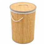 Canasto De Bambú Bamboo Organizador Para Ropa Sucia Con Tapa Plegable - Imagen 17