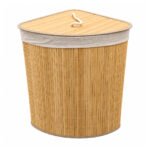 Canasto De Bambú Bamboo Organizador Para Ropa Sucia Con Tapa Plegable - Imagen 16