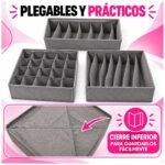 Set 3 Organizadores De Cajón Plegables Para Ropa Interior - Imagen 8