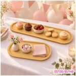 Set De 2 Bandejas Bambú Ovaladas Para Organizar Y Decoración