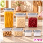 Set 7 Frascos Herméticos Apilables Organizadores de Cocina o Despensa